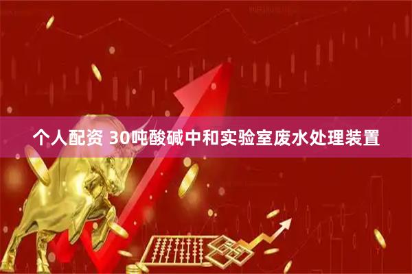 個(gè)人配資 30噸酸堿中和實(shí)驗(yàn)室廢水處理裝置